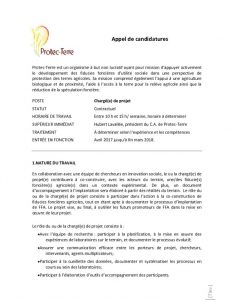 thumbnail of Appel de candidatures – Protec-Terre